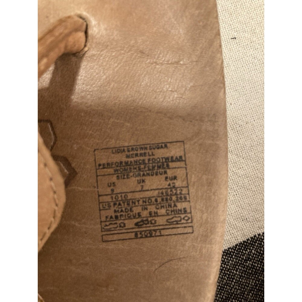 Merrell Lidia Pink Brown Leather Strappy Sandals Flip Flops Thongs Sz 9 Beach - Picture 5 of 7